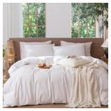 MooMee Striped Duvet Cover Set 100% Washed Cotton