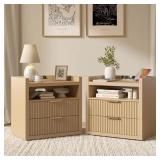 $120 Modern Nightstand With Charging Station