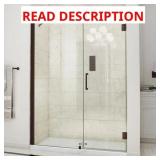 Unidoor Frameless Hinged Shower Door