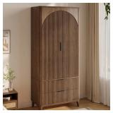 $290 2 Doors Armoire Wardrobe With Two Large Drawe