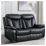 62" Wide Leatherette Diamond Trimmed Backrest Powe