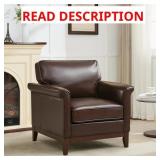 $530 *ORANGE* Genuine Leather Upholstered Accent A