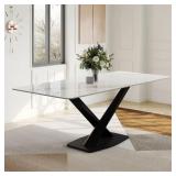 $1070 Modern Rectangular Dining table with Glossy