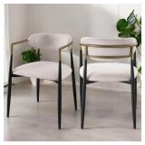 $380 Lisbella Fabric Upholstered Back Arm Chair in