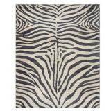 SAMIRA ZEBRA BLACK IVORY CREAM MACHINE WASHABLE MO