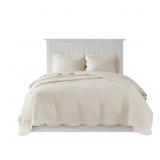 $116 3 PIECE REVERSIBLE SCALLOPED EDGE QUILT SET