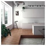 Makoto 10" X 10" Hexagon Porcelain Tile In Umi Ter