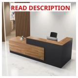 $1050 L-Shaped Reception Desk with Lockable Drawer