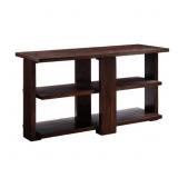 $440 Walnut Sofa Table With 2-Shelf