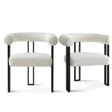 $270 MODERN FABRIC UPHOLSTERED DINING CHAIR WITH C