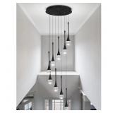 $163 9-LIGHTS BLACK CRYSTAL BUBBLE CHANDELIER FOR