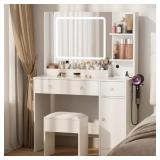 $138 MAKEUP VANITY TABLE WITH MIRROR AND 3 LIGHT S