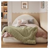 $367 Cleary Organic Modern Curved Headboard Uphols