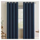 100% *BLUE* Blackout Curtains for Bedroom Black Ou