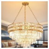 $140 Imma Crystal Empire Chandelier with Crystal A
