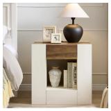 $180 MODERN NIGHTSTAND WITH CHARGING STATION, 24"