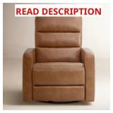 $579 MILA LEATHER ROCKING SWIVEL POWER RECLINER