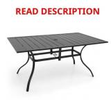 $190 Naruram Rectangular Metal Outdoor Dining Tabl