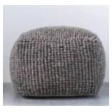 $98 Dakota Pure New Zeland Wool and Cotton Pouf