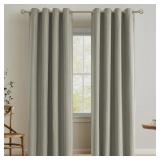 Blackout Linen Curtains 2 Panels Thick Light Block