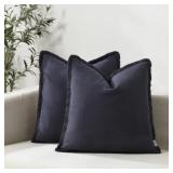 Cozy Soft Washed Linen Textured Boho Farmhouse Pil