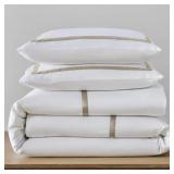 $96 Danfield Cotton Sateen Hotel Stripe Duvet Cove