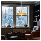 Mid Century Modern Large Pendant Light Vintage Gla