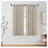 Toyoko Linen Blended Semi-Sheer Back Tab Curtain P