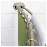 $63 72" Adjustable Double Curved Tension Shower Cu