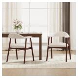 $156 Modern Walnut-Finished Dining chair with Soli