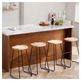 Ellmary Counter Stool with Solid Wood Frame