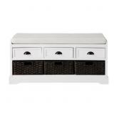 Yes Fabric Upholstered Storage Bench