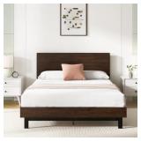 Queen Rossignol Solid Wood Platform Bed with Adjus
