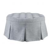 Martha Stewart Terri Button Tufted 32" Round Ottom
