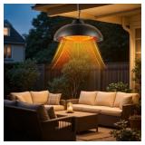$95 1500Watt Electric Hanging Patio Heater With 3