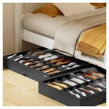 $26 Sturdy Under Bed Shoe Storage Organizer, Set o