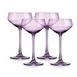 $70 sheer-lilac-champagne-coupe-set-of-4