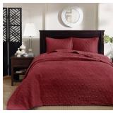 $90 Madison Park Quebec Queen Size Quilt Bedding S