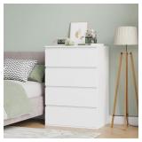 $125 Cassilis 23.6" W 4-Drawer Dresser, Wood Stora