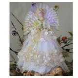 Angel Christmas Tree Topper in Sequined Gown