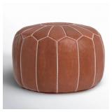 Moroccan Leather Pouf Ottoman