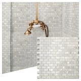 $74 12" x 12" Seashell Mosaic Tile,Natural Mother
