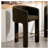 $235 Modern Counter Height Bar Stools, 26" Barrel