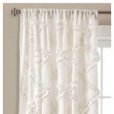 Ruffle Diamond Solid Rod Pocket Curtain Panels