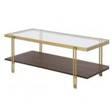 $93 Inez Glass Top Coffee Table