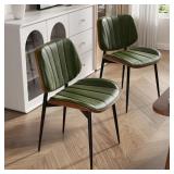 $157 *WHITE* PU Leather Upholstered Dining Chairs,