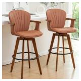 Kelsch Swivel Bamboo Counter & Bar Stools