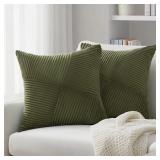 $15 Corduroy Throw Pillow Covers,Soft Corduroy Cou