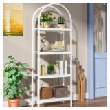$86 Laddie Arched Bookcase, 4-Tier Storage bookshe