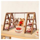 $46 3 Tiers Wood Dessert Stand Cupcake Stand Servi